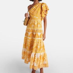 New! FARM Rio Tapestry One Shoulder Maxi Dress size M